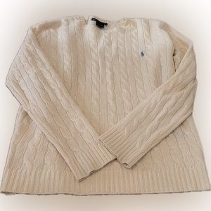 Polo cable knit sweater